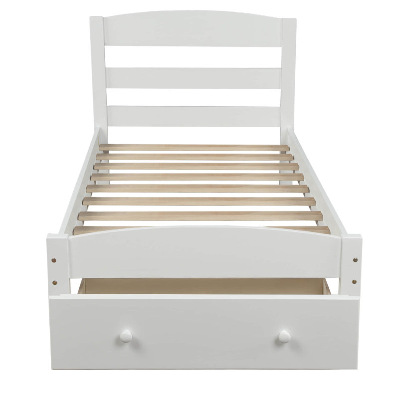 Menlow Kids Twin with Drawers, White