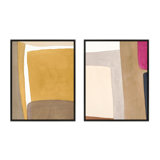 Ochre & Fuchsia Set Of 2 Print by Julia Balfour
