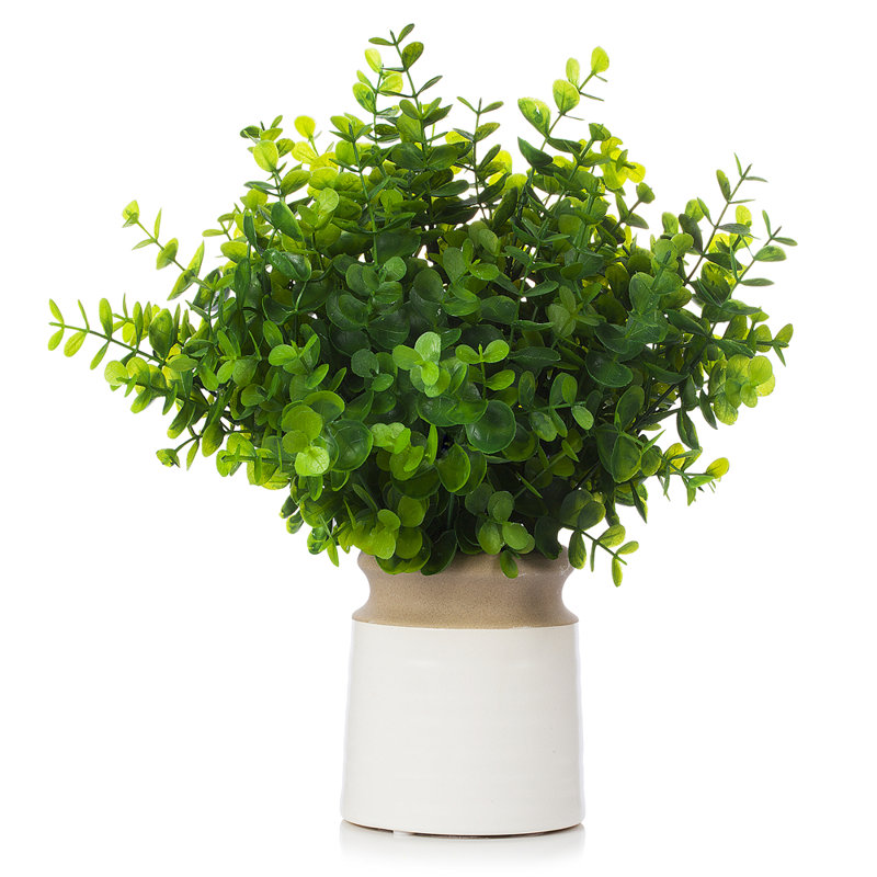 Topiaire d’eucalyptus artificiel 12 po dans un pot