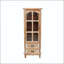 Armoire de rangement en bois rustique avec porte découpée et 2 tiroirs-694192877