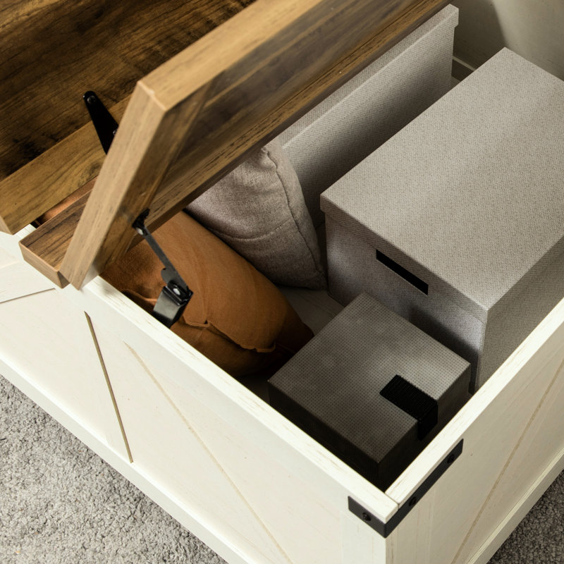 Table de rangement blanc antique