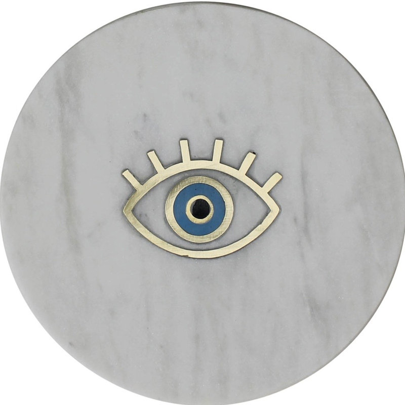 Plateau de service en marbre Eye Inlay