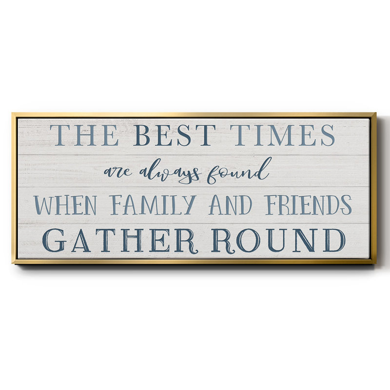 «Family and Friends Gather», toile encadrée, H 20 po x l 50 po