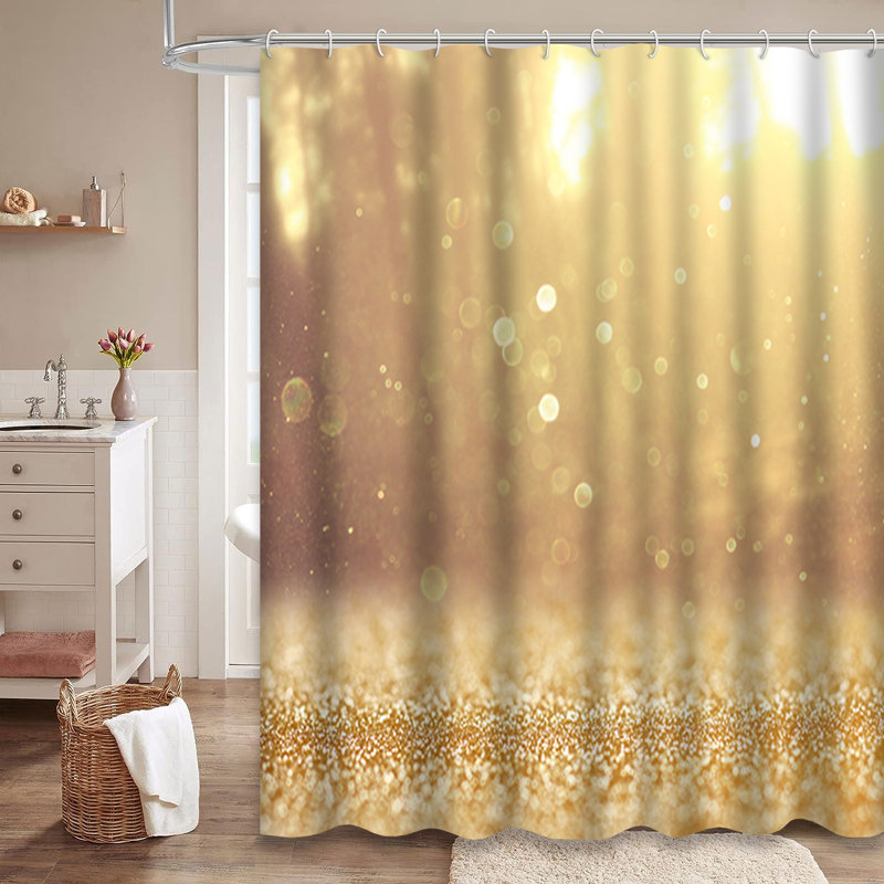 Rideau de douche abstrait avec 12 crochets, L 72 po x l 72 po