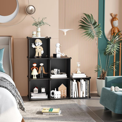 Rebrilliant 6-Cube Storage Organizer, Stackable Storage Cubes Shelve...