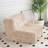 33.5" Modern Channel Tufted Bean Bag Accent Chair, Armless Lazy Sofa With Plush Velvet Upholstery-1883876207