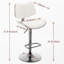 Tabourets de bar en bois cintré noyer noyer Mid-Century à hauteur de comptoir réglable en cuir noir, pivotant à 360 °, pour îlot de cuisine / salle à manger / café, 1 chaise / 1 carton-709727163-709727164