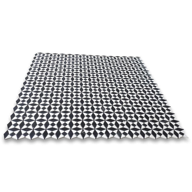 Random Sized Marble Grid Mosaic Wall & Floor Tile
