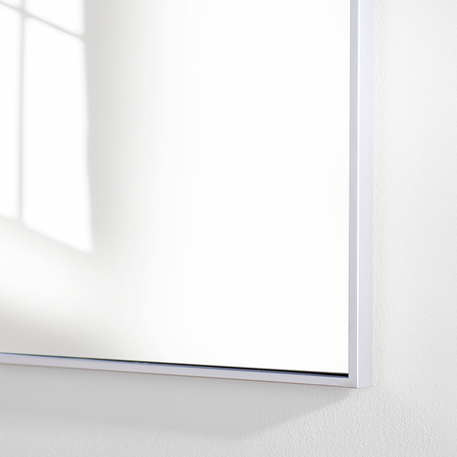 Sabine Metal Rectangle Wall Mirror, 36" x 24", Silver