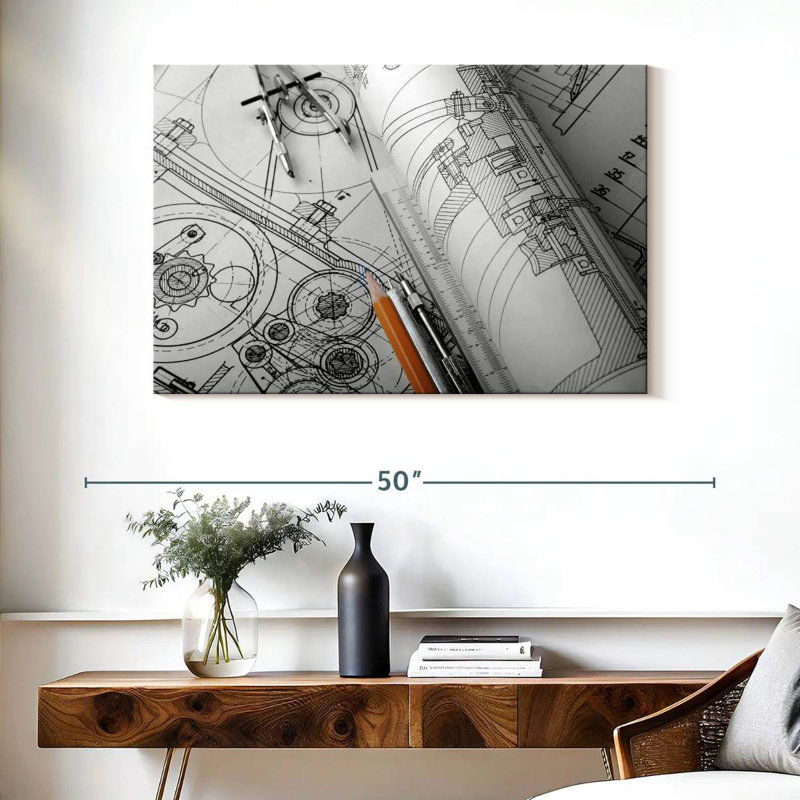 Senne Technical Drafts, 26" H x 39" W