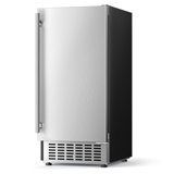 CIM Coolski 15" 80Lbs/24H Stainless Steel Under Counter Built-In Freestanding Ice Maker Machine