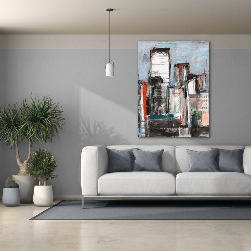 «Bustle 2» par Ethan Harper, art mural sur toile, H 54 po x l 40 po x P 1,5 po
