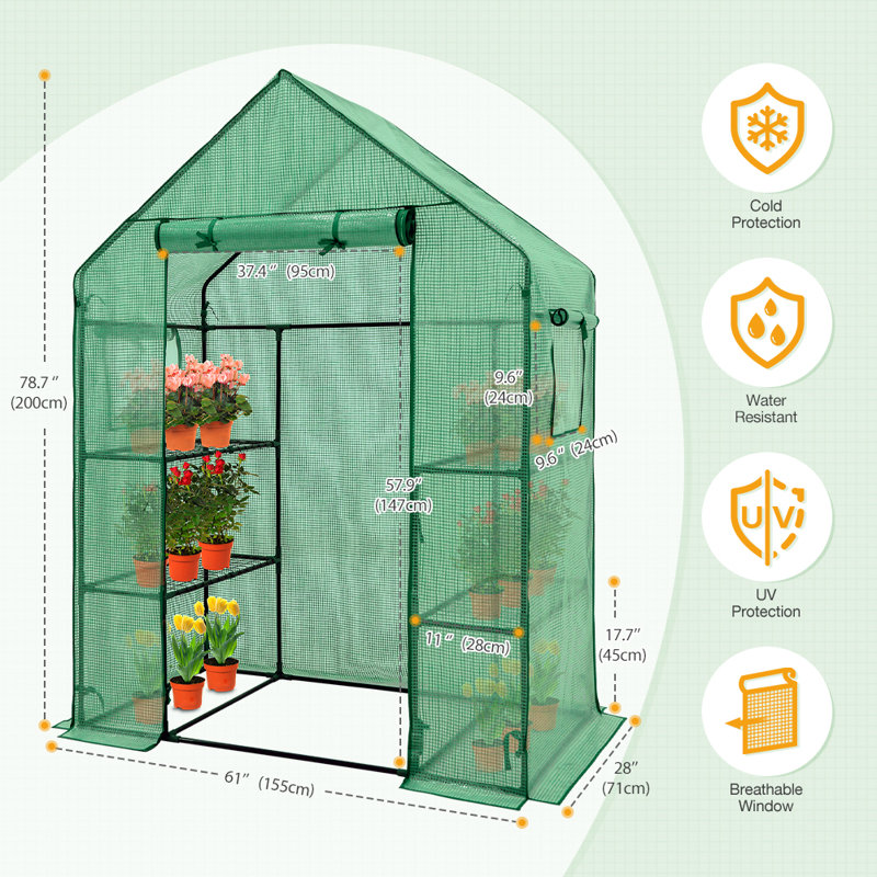 61" W X 28" D Greenhouse