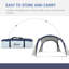 Marchetti 3.5 x 3.5M Camping Gazebo Dome Tent for 6-8 Person Cream and Blue