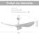 Kemp 52" 3 -ABS-Blade Propeller Modern Ceiling Fans no Light and with Remote Control