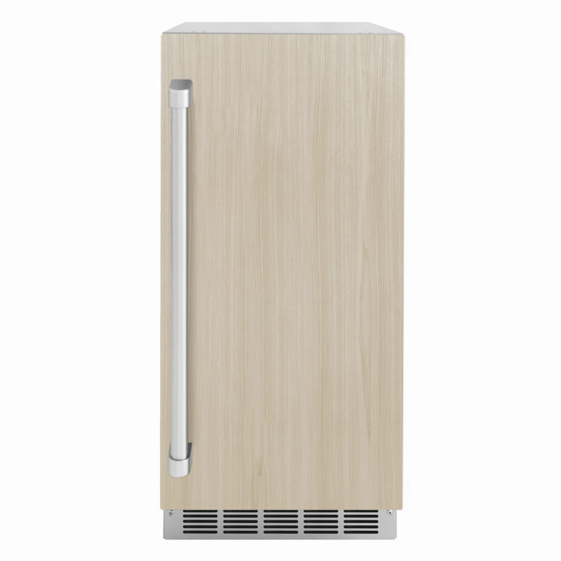 ZLINE 15 in. Touchstone Clear Cube Ice Maker with Drain Pump and Panel Ready Door, Stainless Steel