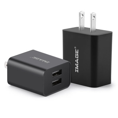 2 Packs USB Travel Charger with Dual Port