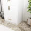 Meuble-lavabo blanc de 24 po avec lavabo en céramique intégré, armoire de salle de bain avec 2 portes et 2 tiroirs-127520523