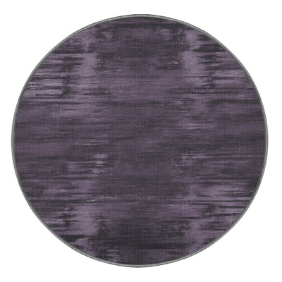 Machine Washable Abstract Purple Area Rug