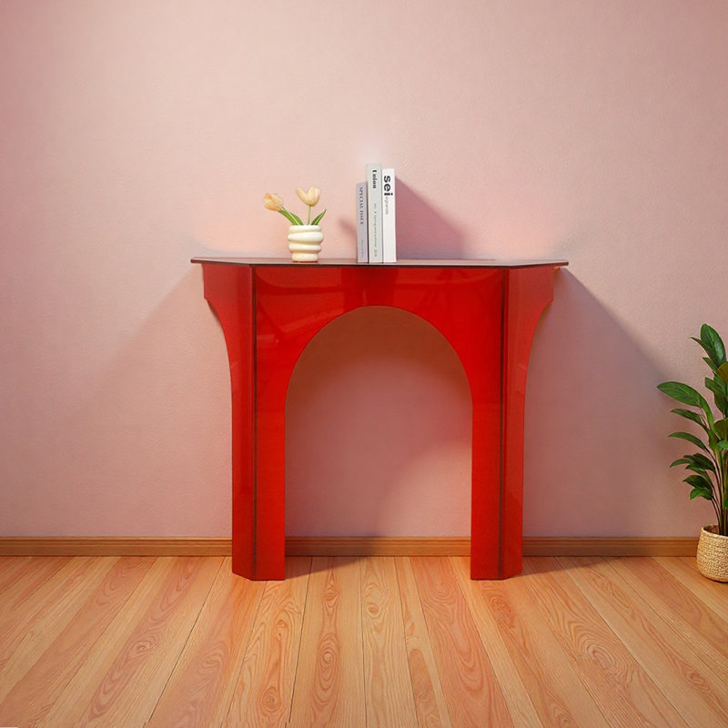 Console ArcAcrylique, H 33,46 po x l 31,5 po x P 11,02 po, Rouge