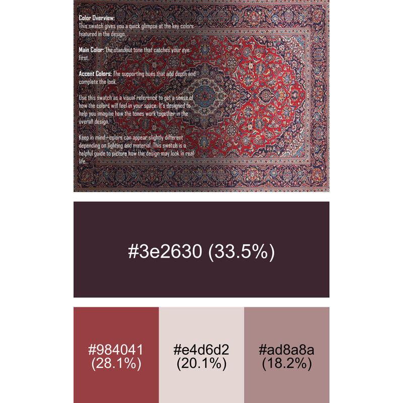 Alishba Oriental Indoor Rug, Rectangle 3' x 5'