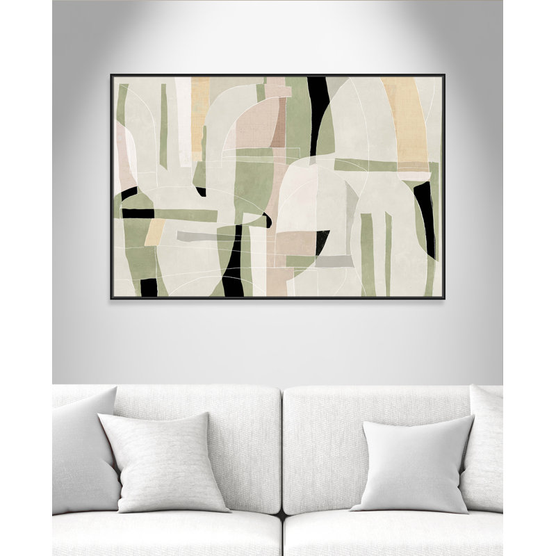 Brienne Sunny Barcelona - Toile à cadre flottant, Noir, L 61,5 po x H 41,5 po
