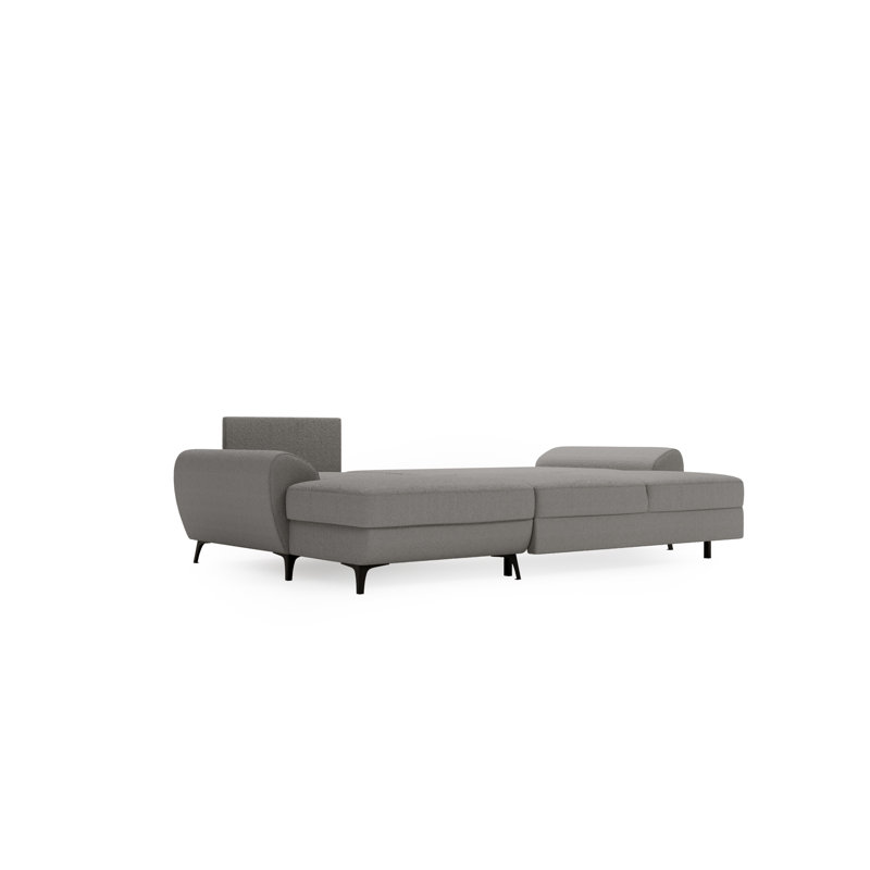 3 Seater Sofa Bed, Grey, Left Hand Facing