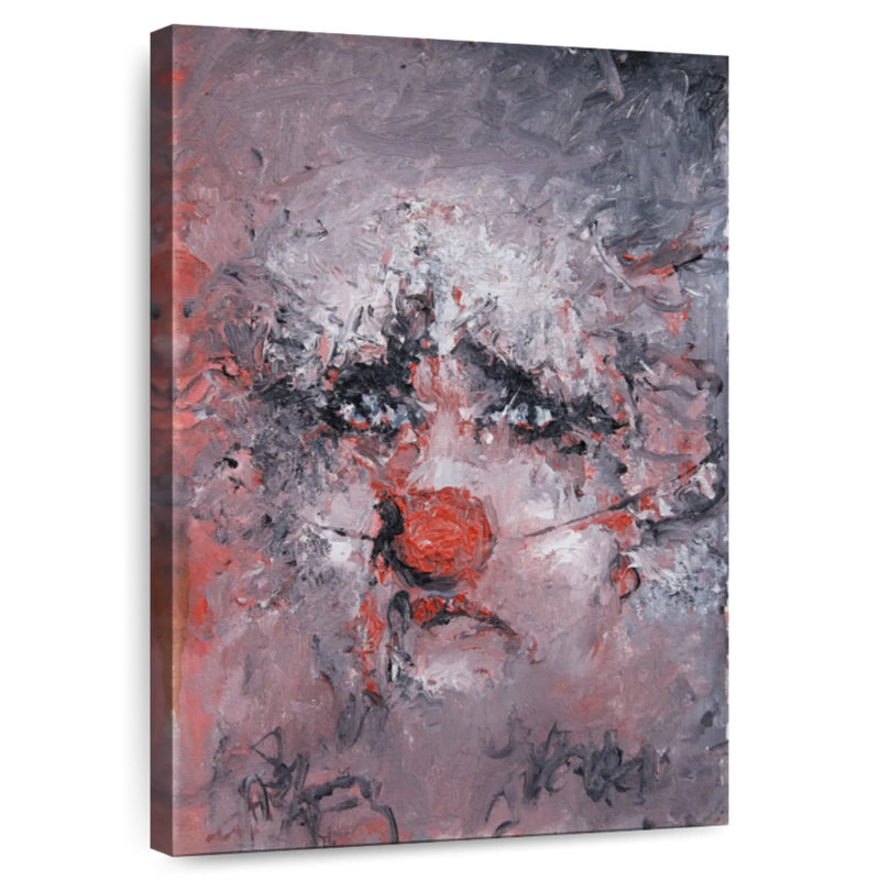 Leisha Sad Clown, 36" H x 24" W