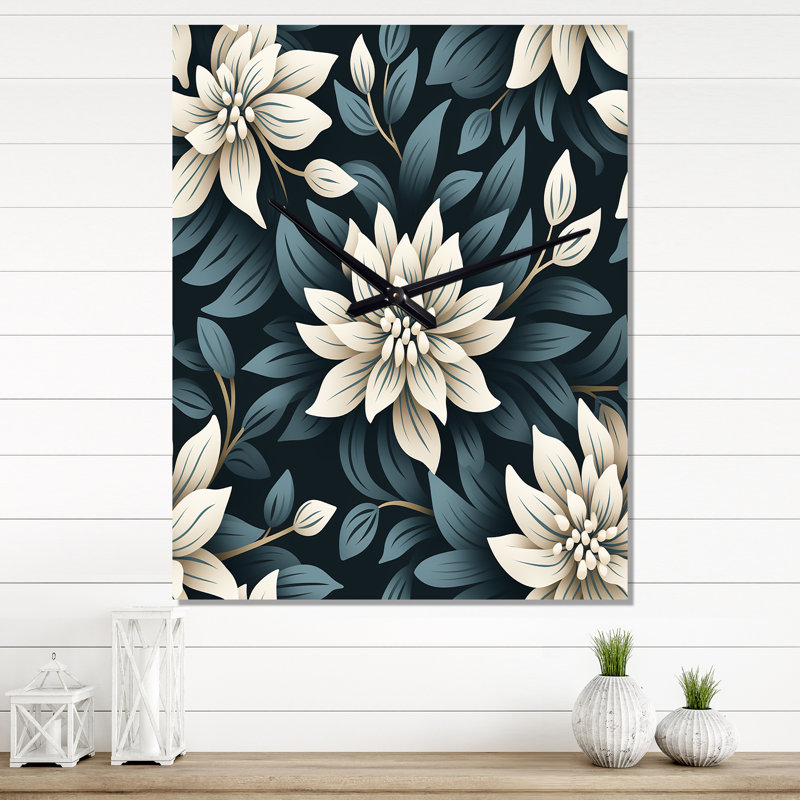 Jamiria - Horloge murale florale, Petit