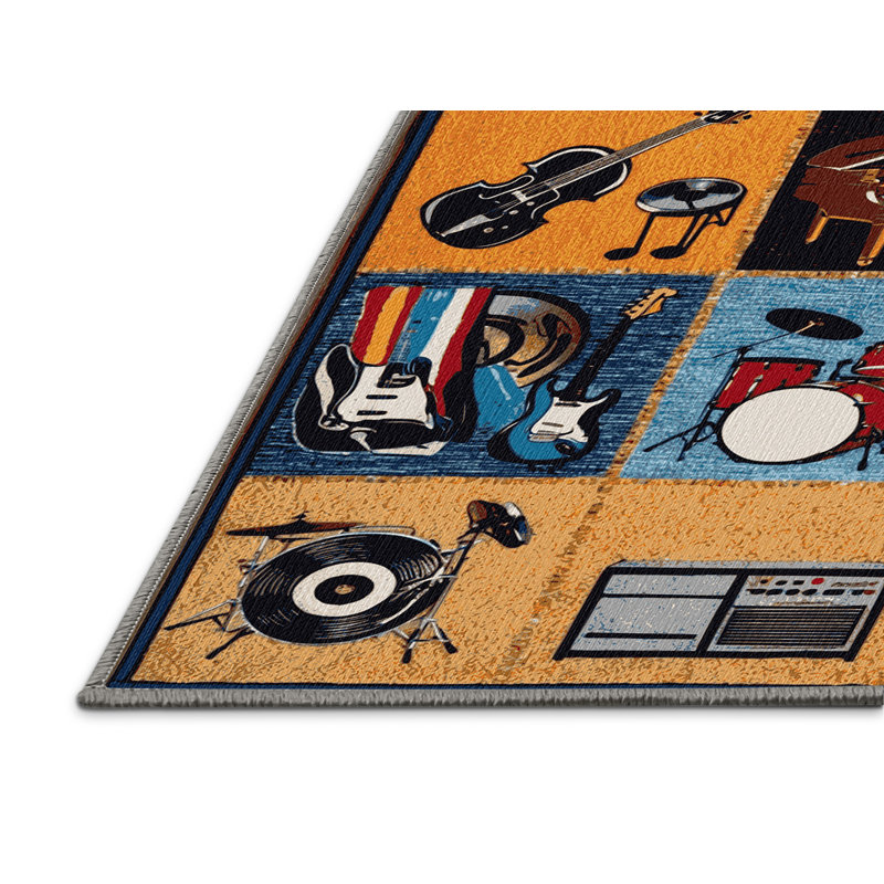  Tapis lavable Music Genres, Rectangulaire 2 pi x 3 pi