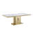 70.08" Rectangular Faux Marble Top Pedestal Dining Set-107486280