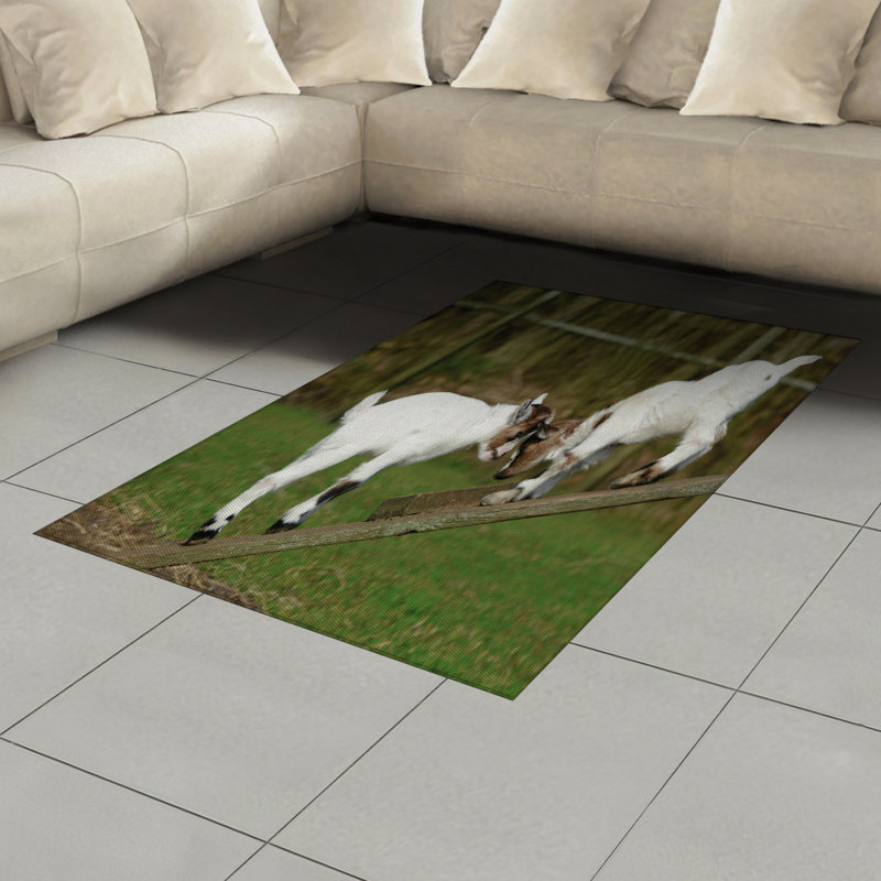 Animal High Density Long Fiber Poly Threads Decorative Area Rug Carpet, Rectangle 4' x 5'8"