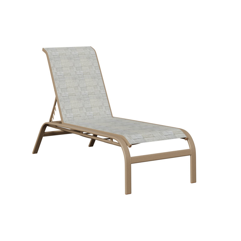 Chaise longue sans accoudoirs Berlin Gardens Murphy, Argent argent, Chêne veiné de bois