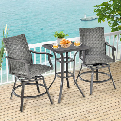 Roksana 2 - Person Patio Dining Set with Square Table
