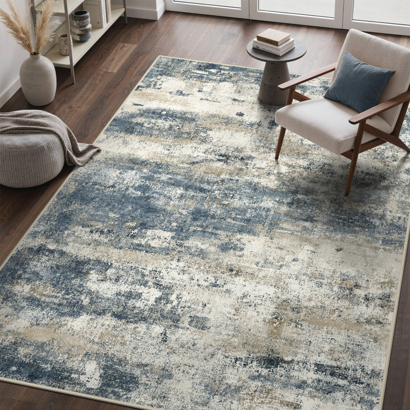 Tapis bleu / beige Pavelina, Blue/Beige, Rectangle 5 pi x 7 pi