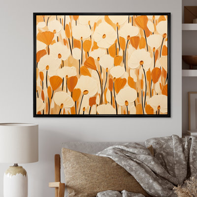 Marigold Minimal Petals Pattern - Marigold Wall Art
