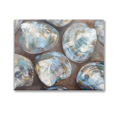 Clam Shell Pattern Canvas Wall Art Design By Jeanette Vertentes