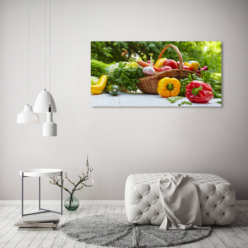 Basket Of Vegetables - Wrapped Canvas Print