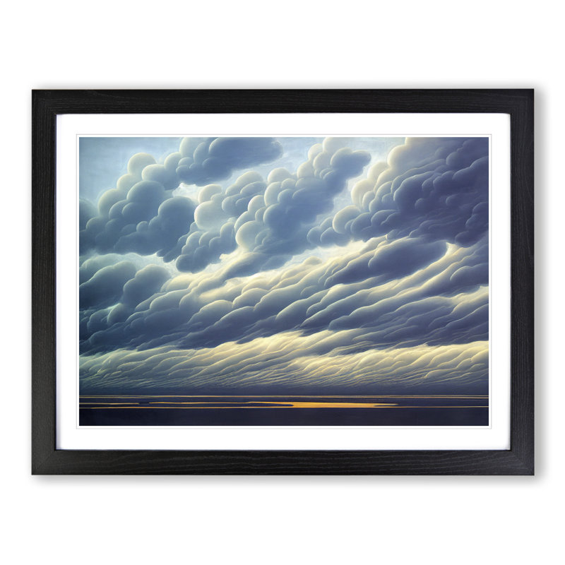Shining Clouds - Framed Print, 25cm H x 34cm W x 2cm D, Black