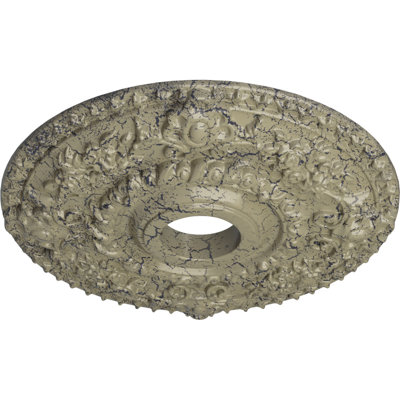 Endurathane Riley Ceiling Medallion, 18"OD x 3 1/2"ID x 1 1/2"P (Fits Canopies up to 4 5/8"), Hand-Painted Firebrick Finish