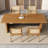 Razwana 6 - Person Pine Solid Wood Top Trestle Base Dining Set-452586935