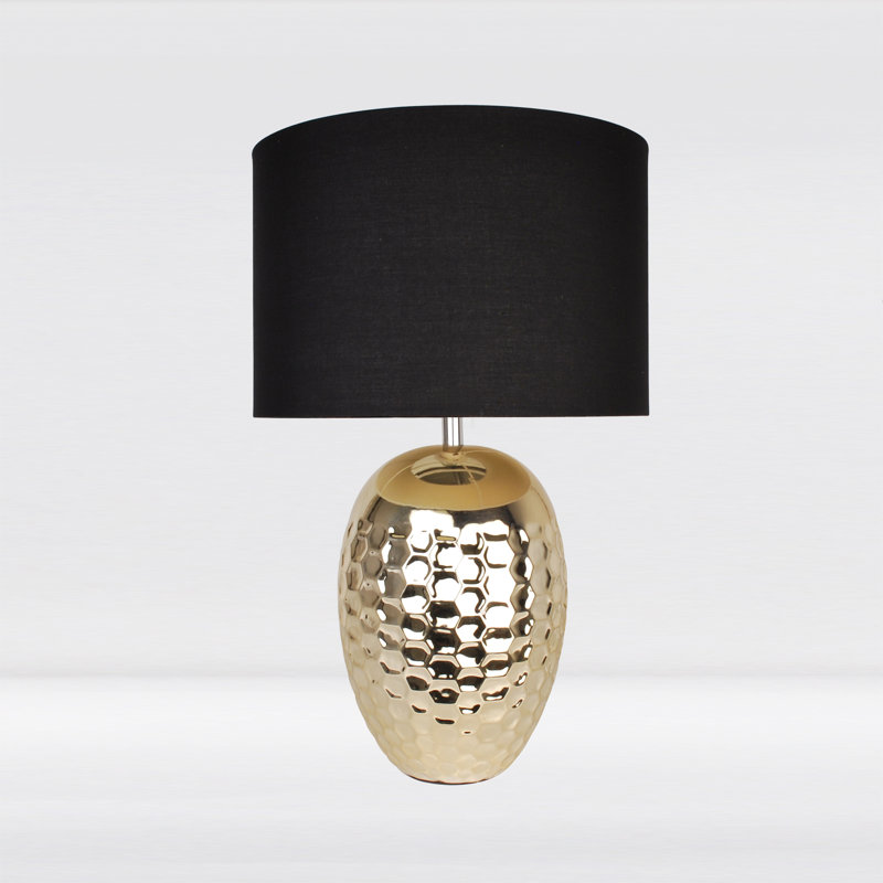 Zamora Ceramic Table Lamp, Black