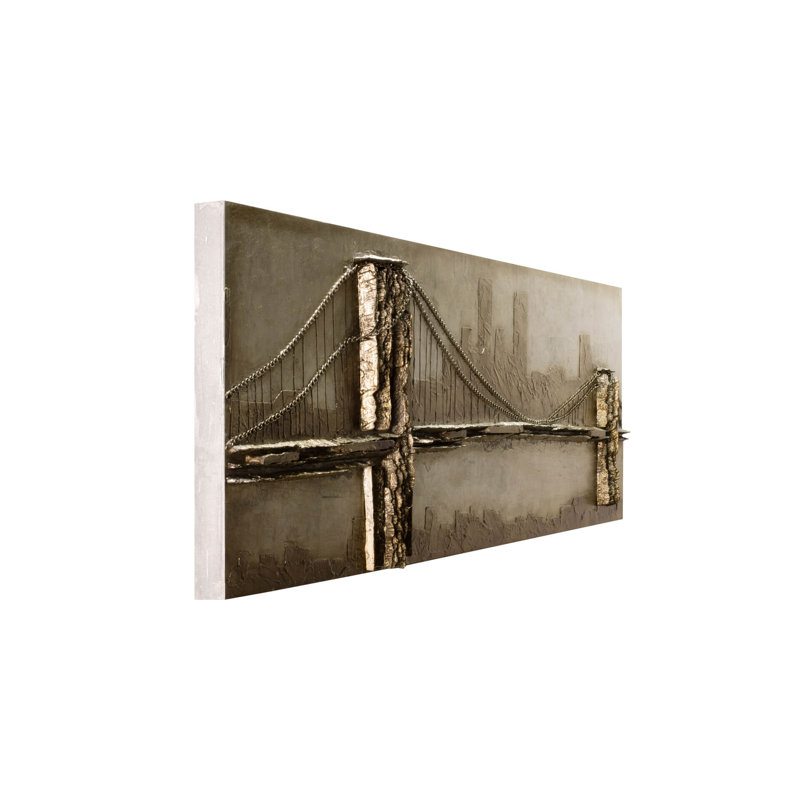 Le Pont D'or wood print