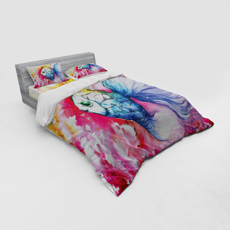 Coastal Polyester Duvet Cover, Queen Duvet Cover + 3 Additional Pieces