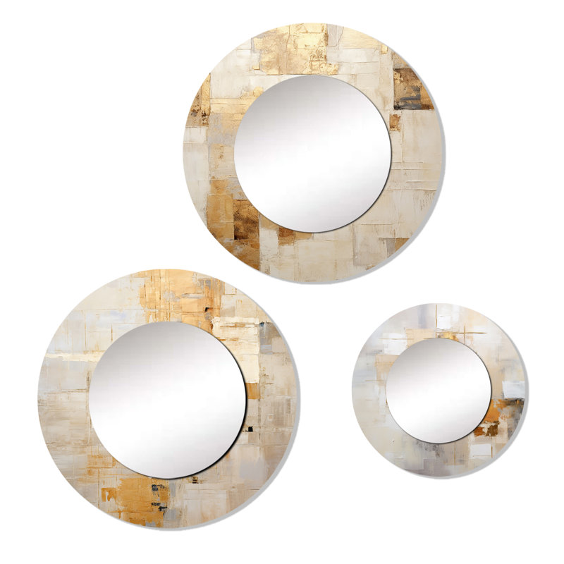 Devaeh Metal Round Mirror