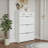 Cabinets | Modern MDF Shoe Storage Cabinet, 3 Drop-down Doors, 2 Drawers, Large Enclosed Storage | Off-White | Hallway-937485016