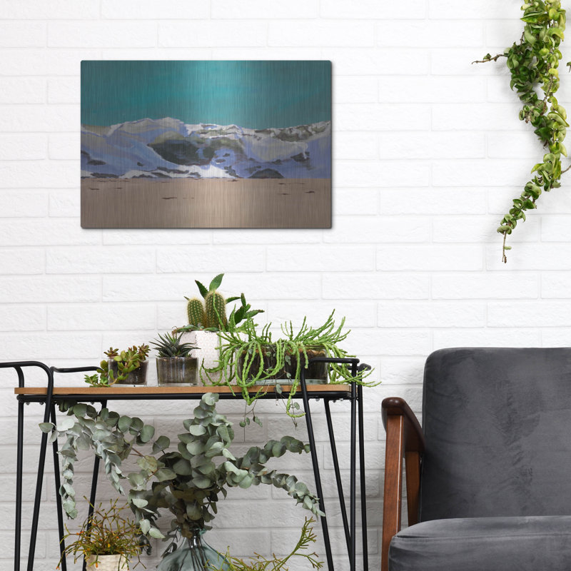 «Shore Break 1» par Stephen Newstedt, art mural en métal, H 12 po x l 16 po