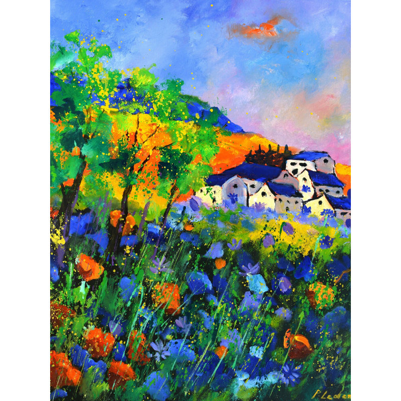 Marvelous Summer par Pol Ledent - Peinture, H 32 po x l 24 po, Toile tendue