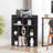 Cayhlin 3-Tier Corner Bookcase Cabinet with 8 Cubbies, Wooden Cube Storage Organizer, Modern Bookshelf Units-86591719