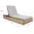 Azul Solid Eucalyptus Wood Outdoor Chaise Lounge with Cushion-100929764